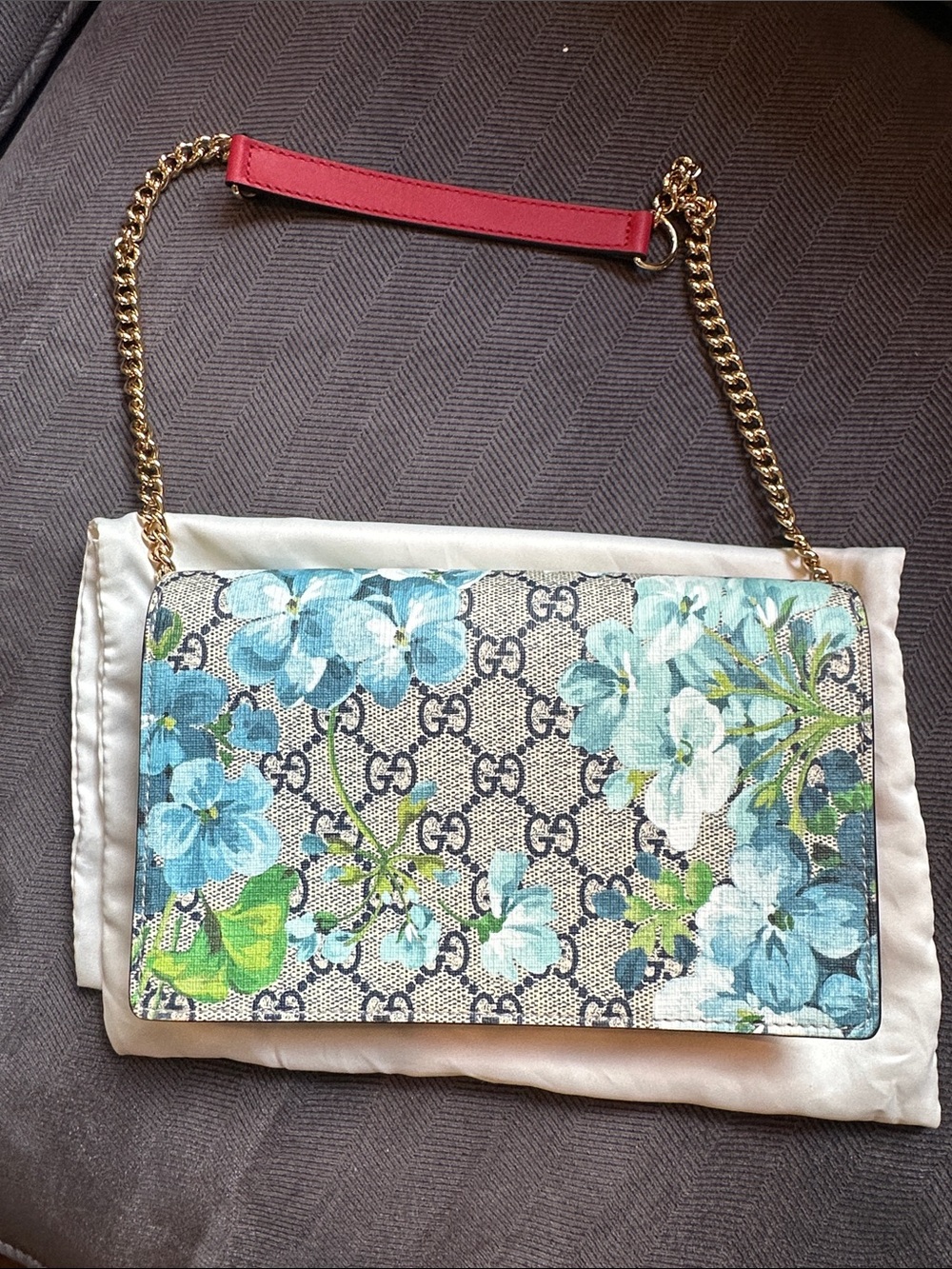Gucci Blooms Floral GG Canvas Chain Shoulder Bag - Picture 2 of 6